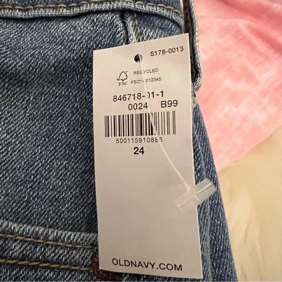 OLD NAVY OG STRAIGHT HIGH WAIST JEAN SHORTS PLUS SZ 24W - Picture 9 of 11